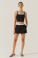 Rory Contrast Trim Top