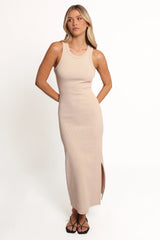 Amira Midi Dress - Taupe