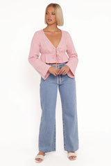 Reed Long Sleeve Top - Pink