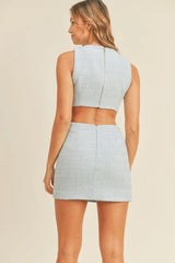 Business Class Chic Premium Cotton Blend Mini Dress