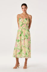 Maren Smocked Floral Midi Dress