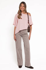 Ardena Boucle Knit Top - Pink