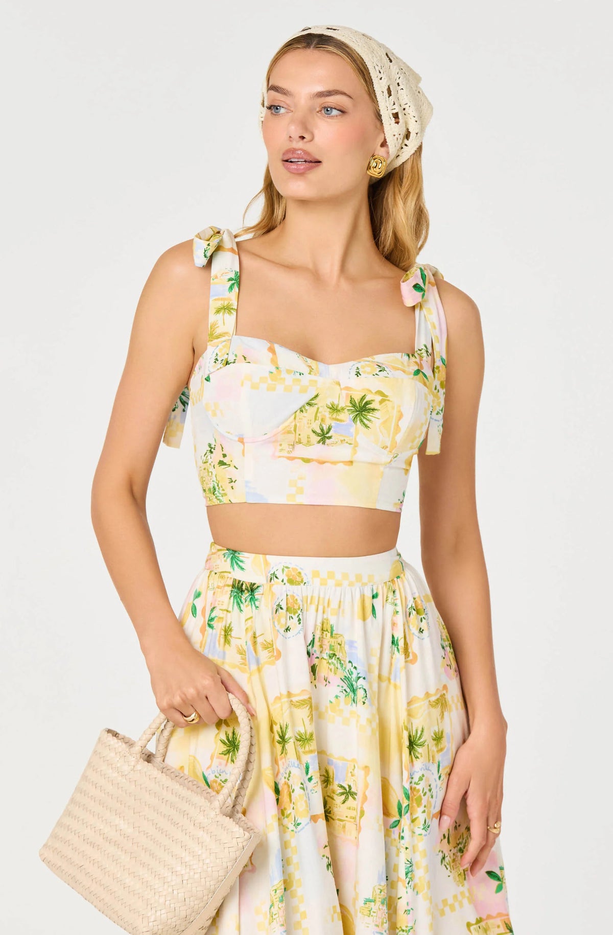 Kaleigh Tie-Strap Bustier Top