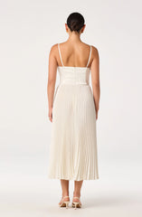 Ascella Sweetheart Pleated Midi Dress