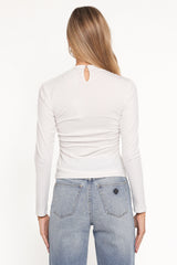 Nissa Long Sleeve Top - White