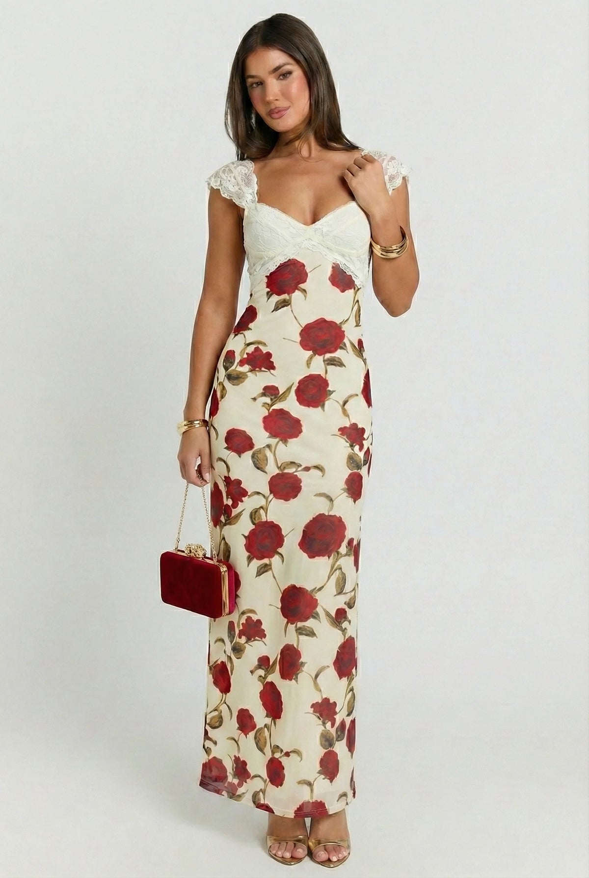 Rose To The Occasion Lace Maxi Dress - Medium