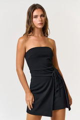 Bow Down Strapless Mini Dress