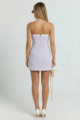 Lorraine Tweed Corset Mini Dress