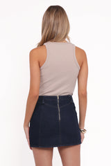 Narla Mini Skirt - Dark Denim