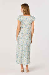 Erma Floral Empire Waist Midi Dress