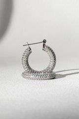 LUV AJ Pave Baby Amalfi Hoops