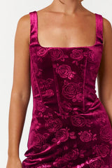 Velvet Crush Corset Mini Dress