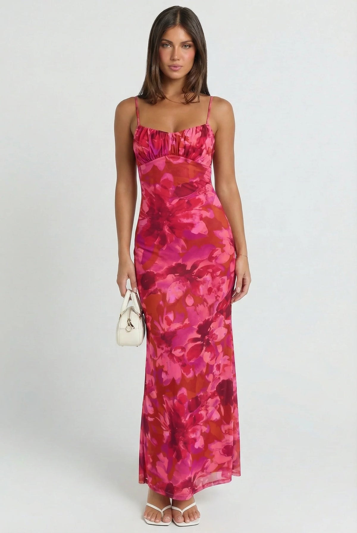 Shannon Mesh Floral Maxi Dress