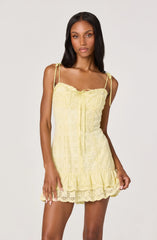 Kelley Eyelet Tie-Strap Mini Dress