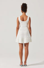 Shereena Pointelle Sweater Mini Dress