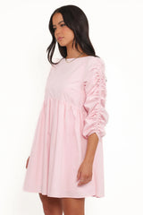 Micaela Long Sleeve Mini Dress - Pink