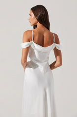 Kitura Cold Shoulder Maxi Dress