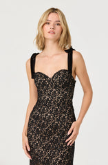 Donne Floral Lace Midi Dress