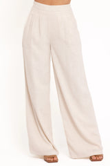 Arles Wide Leg Pants - Oatmeal