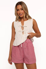 Libby Shorts - Red Gingham