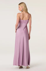 Jade Ruffle Trim Maxi Dress
