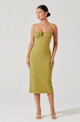 Jaida Bustier Bodycon Midi Dress