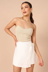 Roxy Faux Wrap Skort - Ivory