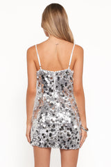 Stella Sequin Mini Dress - Silver