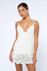 Sculpted in Roses Mini Dress