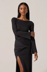 Arwyn Ribbed Layered Midi Sweater Dress