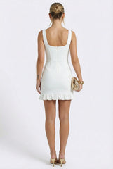 Idalia Ruffle Square Neck Mini Dress