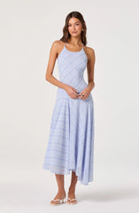 Ginny Plaid Halter Midi Dress