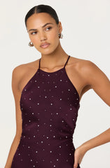 Halley Rhinestone Embellished Maxi Dress
