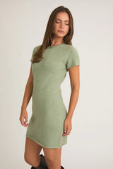 Matcha Mood Mini Dress - Large