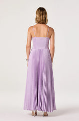 Alaia Satin Plissé Maxi Dress