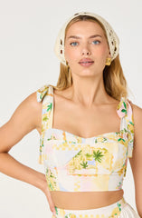 Kaleigh Tie-Strap Bustier Top
