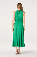 Mallory Ruched Halter Maxi Dress