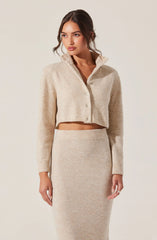 Karsyn Cropped Turtleneck Cardigan