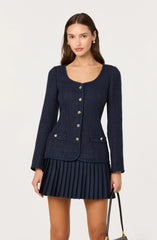 Malorie Mixed Media Mini Dress