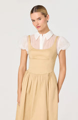Carrington Mixed Media Layered Midi Dress