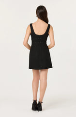 Maira Tweed Bow Mini Dress