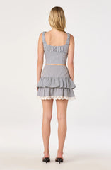 Penny Gingham Bustier Crop Top