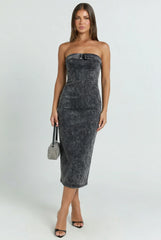 Mineral Muse Strapless Midi Dress