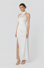 Aspen Twist Front Halter Maxi Dress