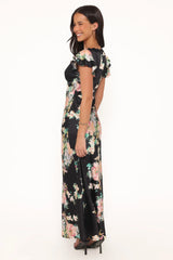 Arella Maxi Dress - Black Floral