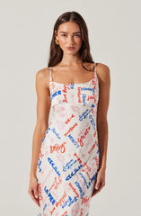 Joan Satin Midi Dress