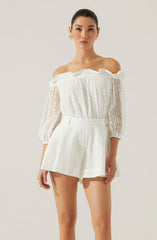 Brissa Eyelet Off Shoulder Top