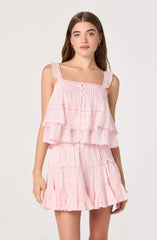 Delia Tiered Ruffle Mini Skirt