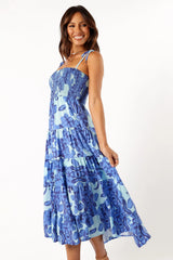 Amarie Midi Dress - Blue