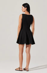 Xaria Linen-Blend Mini Dress